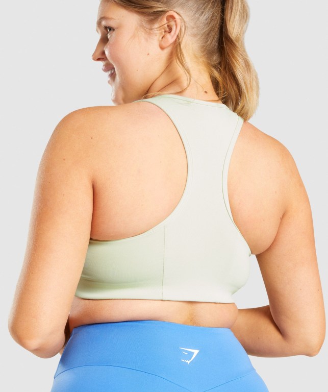 Gymshark Essential Racer Back Training Women's Sports Bra Light Green | UAE-56YHMB