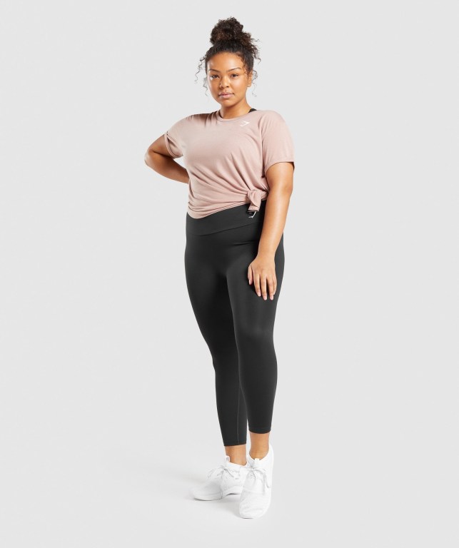 Gymshark Essential Women's T Shirts Grey Brown | UAE-32GXEW