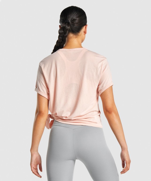 Gymshark Essential Women's T Shirts Light Pink | UAE-10CWBD