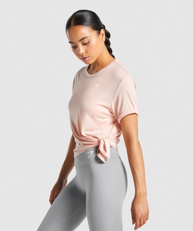 Gymshark Essential Women's T Shirts Light Pink | UAE-10CWBD