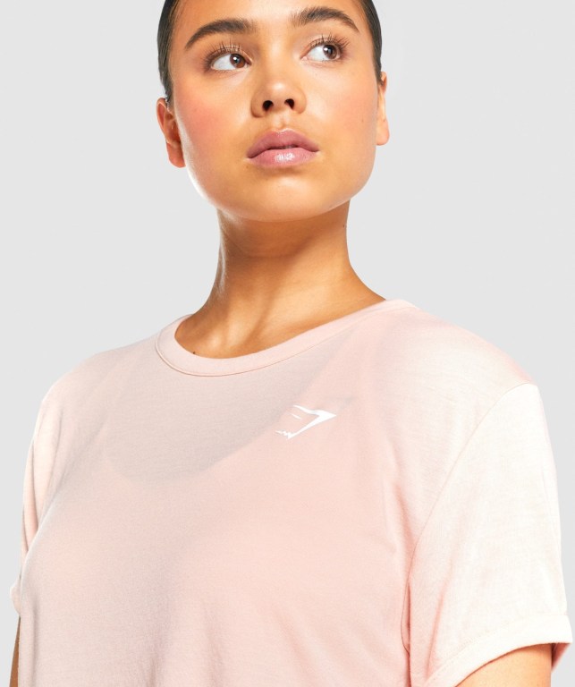 Gymshark Essential Women's T Shirts Light Pink | UAE-10CWBD