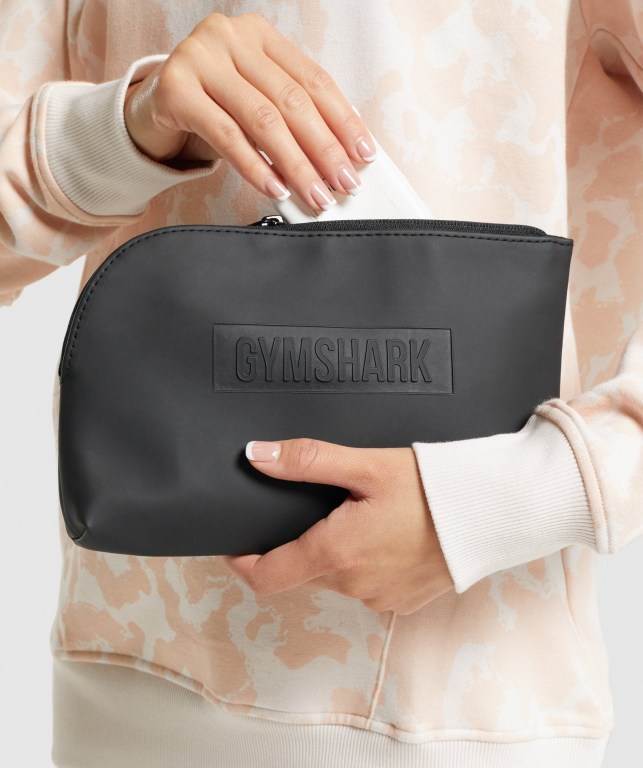 Gymshark Everyday Zip Pouch Women\'s Bags & Backpacks Black | UAE-01BLTK