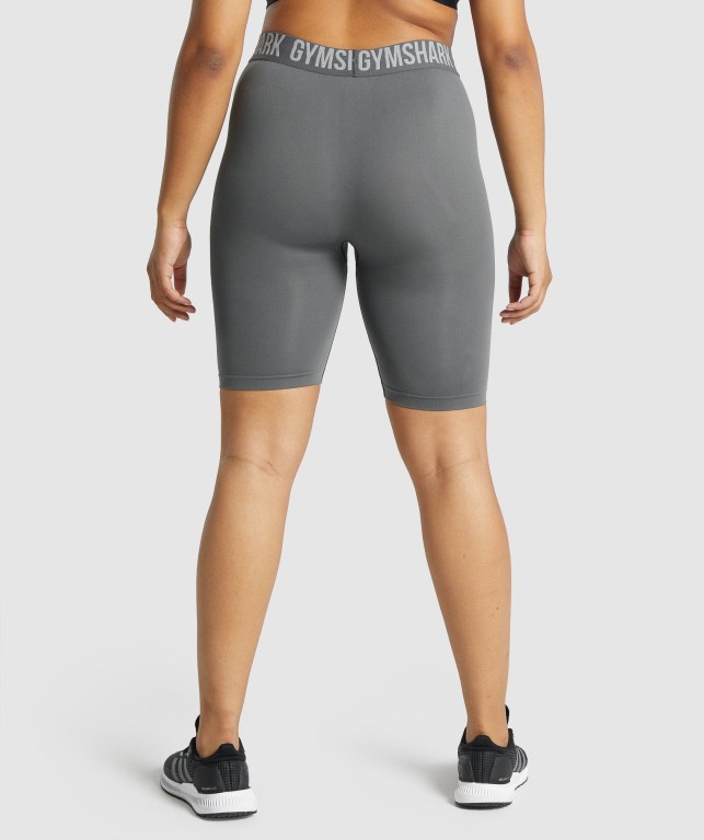 Gymshark Fit Seamless Cycling Women's Shorts Grey | UAE-01LYPC