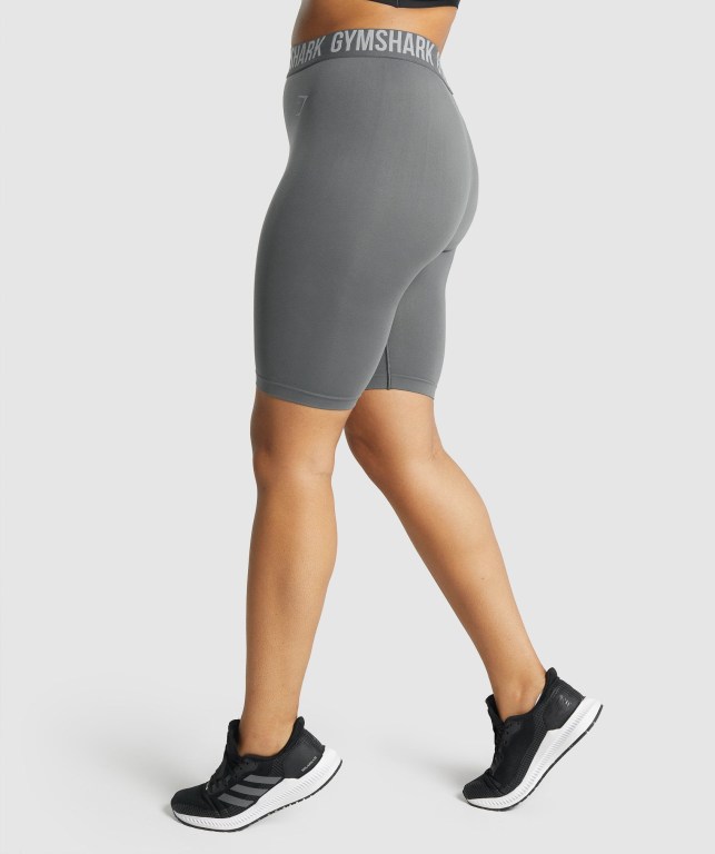 Gymshark Fit Seamless Cycling Women's Shorts Grey | UAE-01LYPC