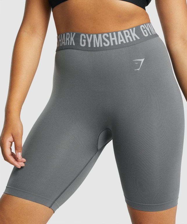 Gymshark Fit Seamless Cycling Women's Shorts Grey | UAE-01LYPC