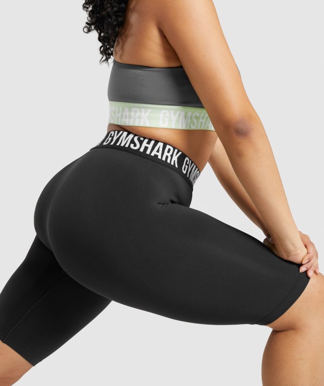 Gymshark Fit Seamless Cycling Women's Shorts Black | UAE-29YXVA