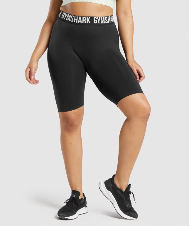 Gymshark Fit Seamless Cycling Women\'s Shorts Black | UAE-29YXVA