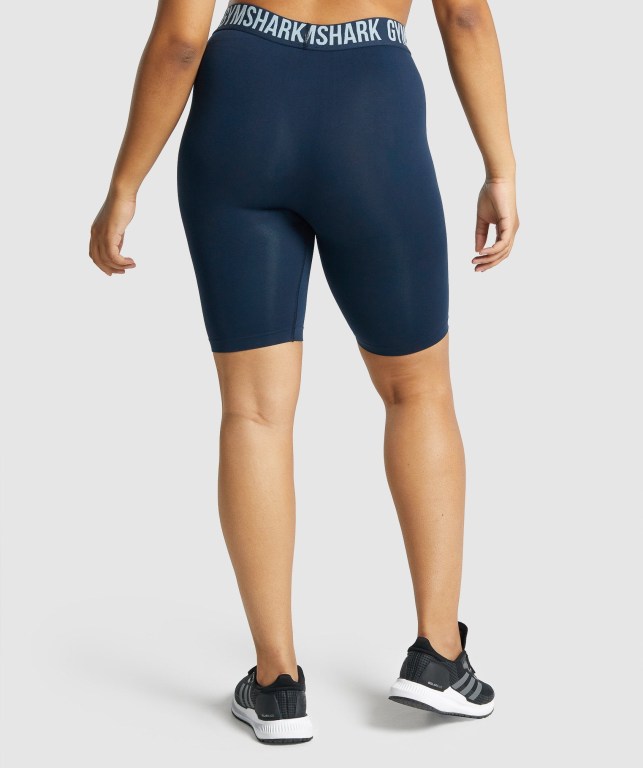 Gymshark Fit Seamless Cycling Women's Shorts Navy | UAE-31BLWK