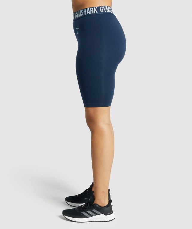 Gymshark Fit Seamless Cycling Women's Shorts Navy | UAE-31BLWK