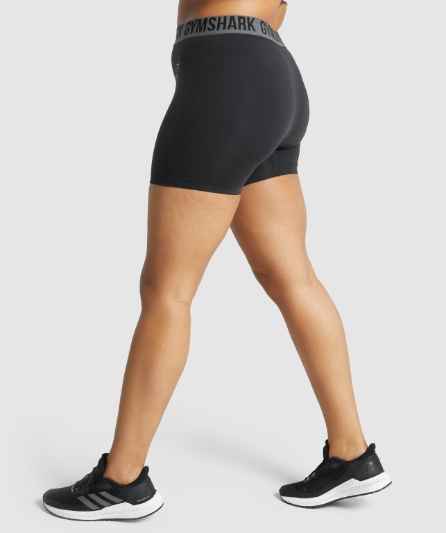 Gymshark Fit Seamless Women's Shorts Black | UAE-54PKDT