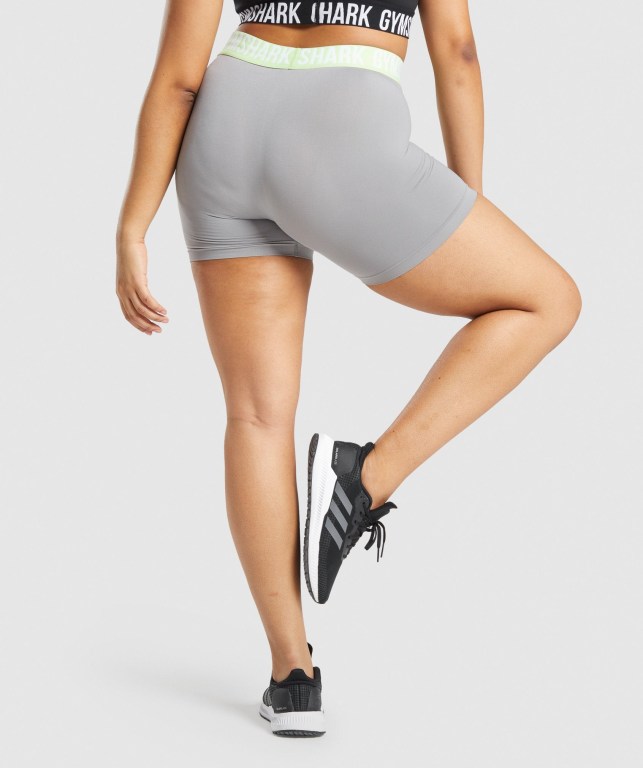 Gymshark Fit Seamless Women's Shorts Grey | UAE-04JMNI