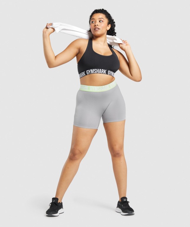 Gymshark Fit Seamless Women's Shorts Grey | UAE-04JMNI