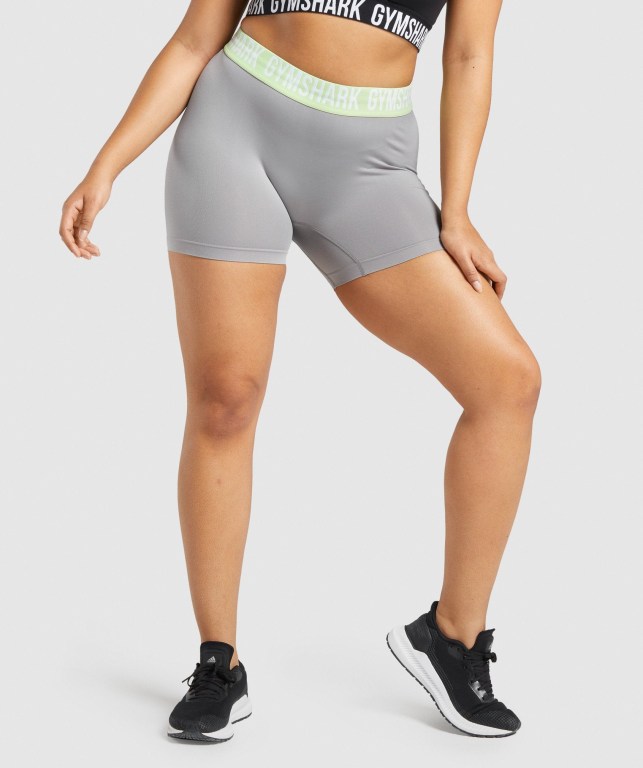 Gymshark Fit Seamless Women\'s Shorts Grey | UAE-04JMNI