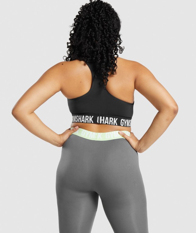 Gymshark Fit Seamless Women's Sports Bra Black | UAE-51UYMS