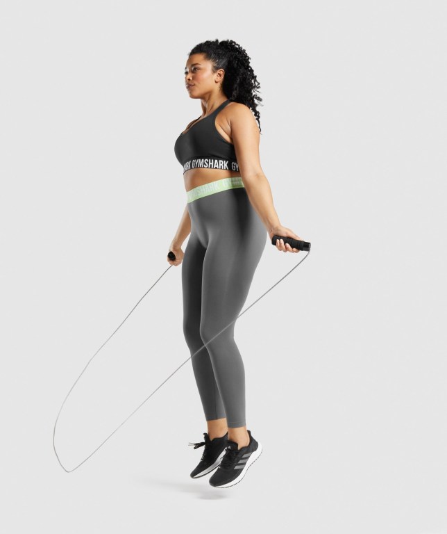 Gymshark Fit Seamless Women's Sports Bra Black | UAE-51UYMS