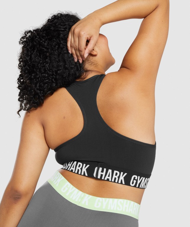 Gymshark Fit Seamless Women's Sports Bra Black | UAE-51UYMS