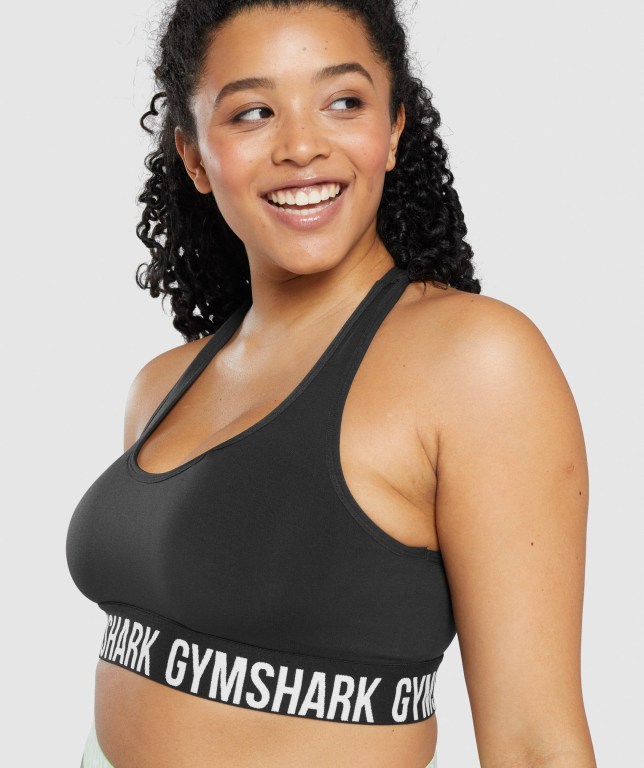 Gymshark Fit Seamless Women's Sports Bra Black | UAE-51UYMS