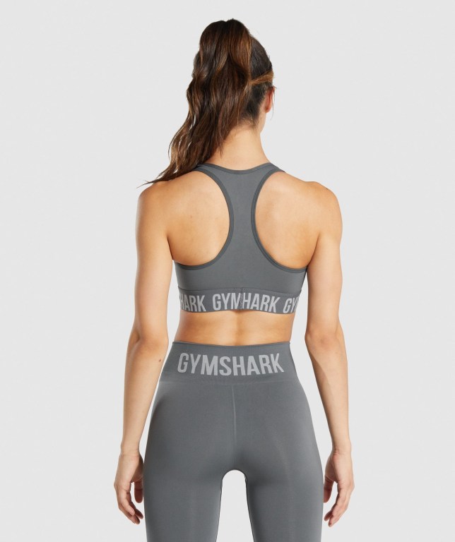 Gymshark Fit Seamless Women's Sports Bra Grey | UAE-53WAPK