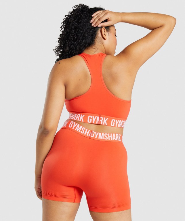 Gymshark Fit Seamless Women's Sports Bra Orange | UAE-82GITQ