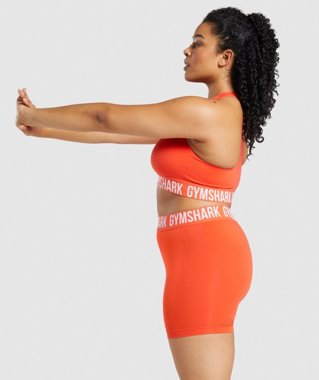 Gymshark Fit Seamless Women's Sports Bra Orange | UAE-82GITQ