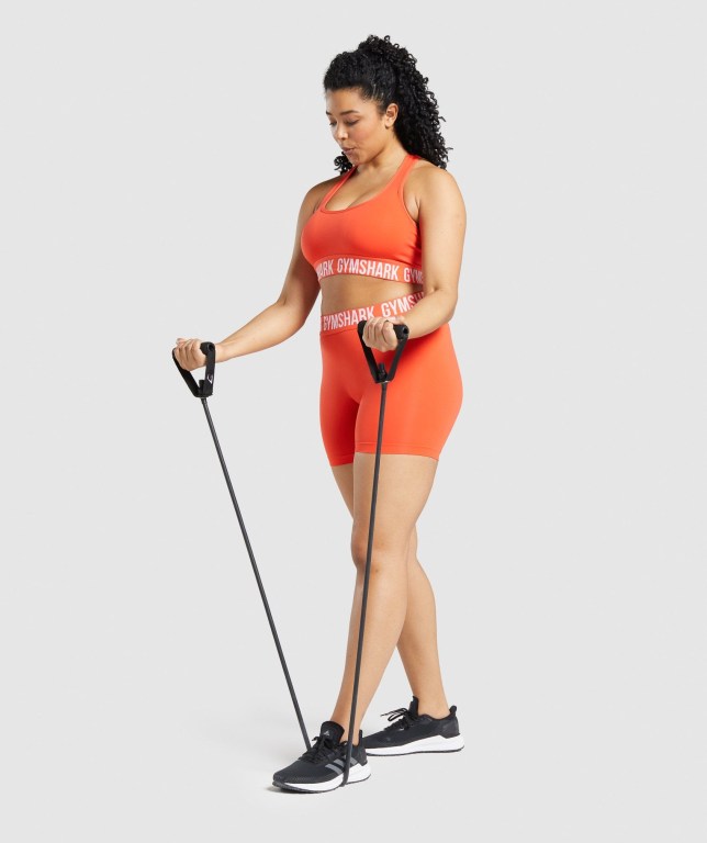 Gymshark Fit Seamless Women's Sports Bra Orange | UAE-82GITQ