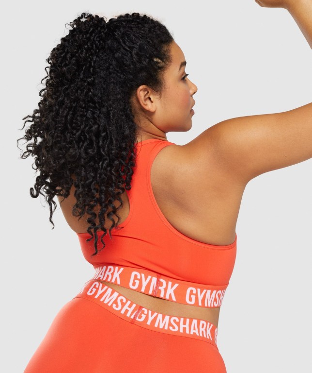 Gymshark Fit Seamless Women's Sports Bra Orange | UAE-82GITQ