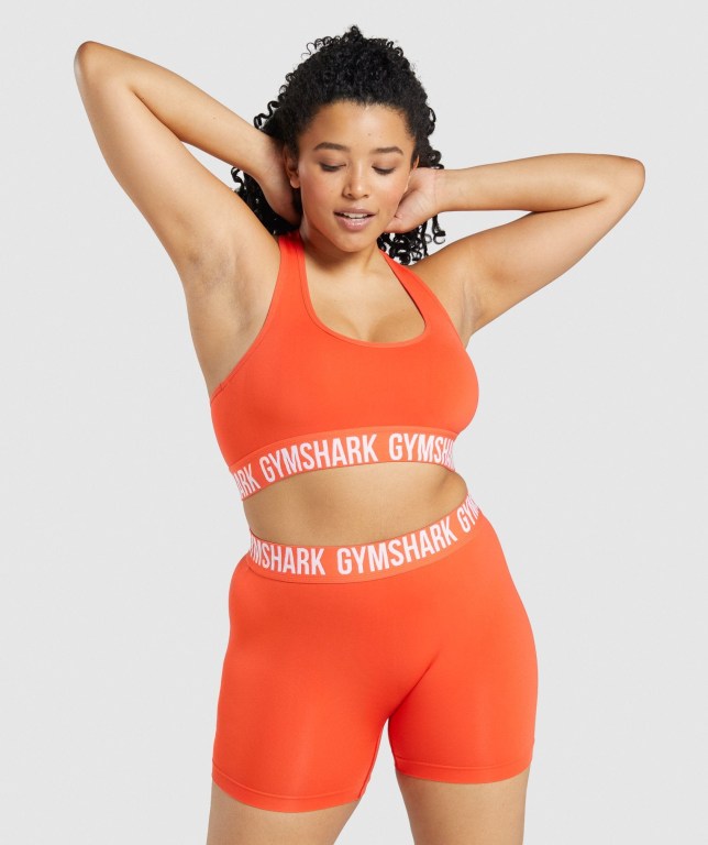 Gymshark Fit Seamless Women\'s Sports Bra Orange | UAE-82GITQ