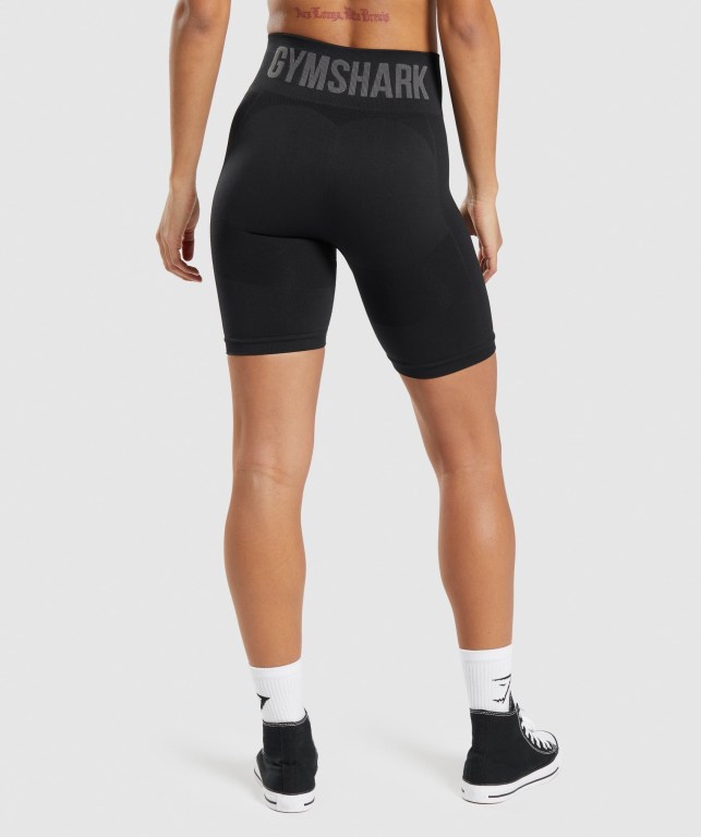 Gymshark Flex Cycling Women's Shorts Black | UAE-14RXZF