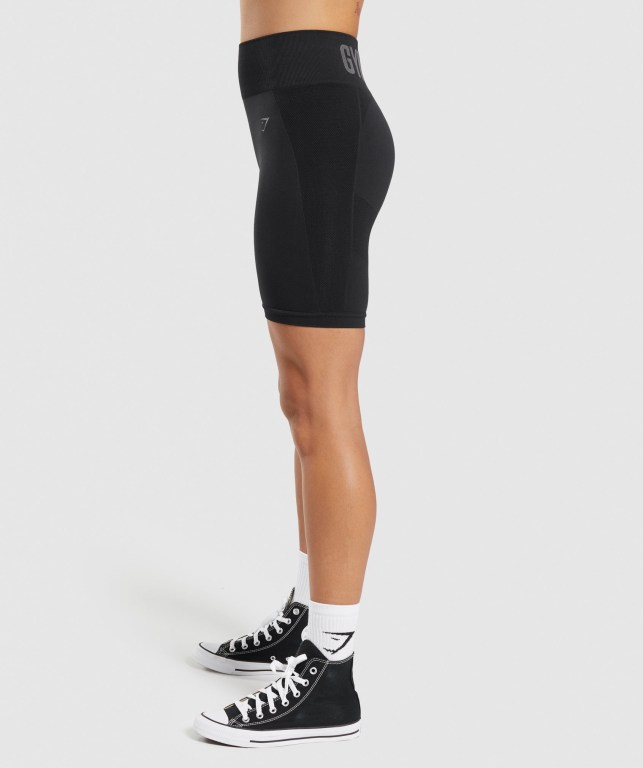 Gymshark Flex Cycling Women's Shorts Black | UAE-14RXZF