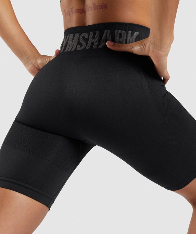 Gymshark Flex Cycling Women's Shorts Black | UAE-14RXZF