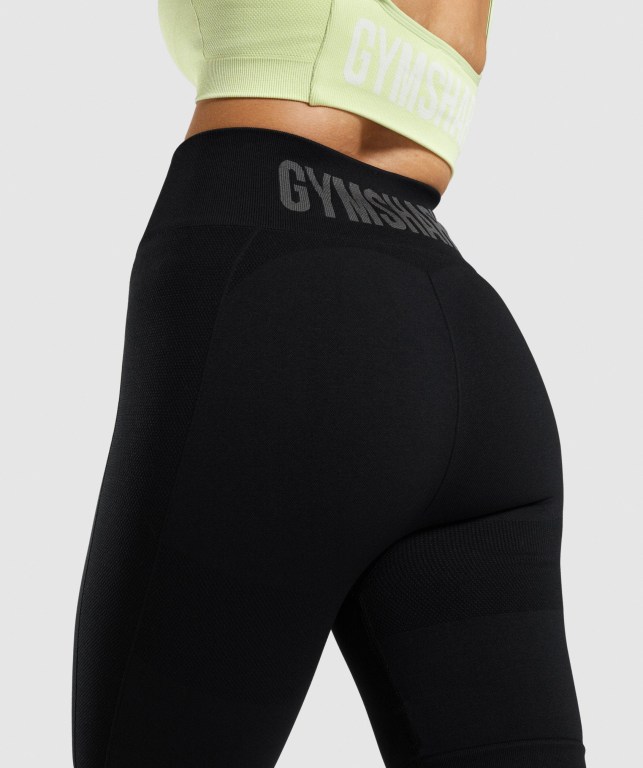 Gymshark Flex Cycling Women's Shorts Black / Grey | UAE-23LSHD