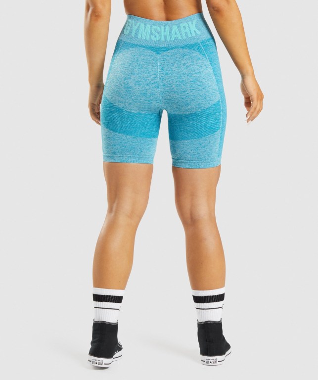 Gymshark Flex Cycling Women's Shorts Blue | UAE-16GTRD