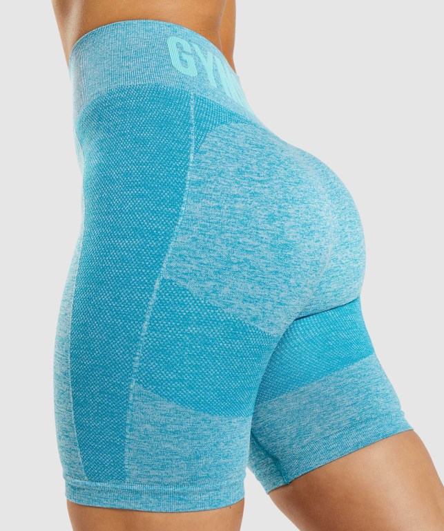 Gymshark Flex Cycling Women's Shorts Blue | UAE-16GTRD