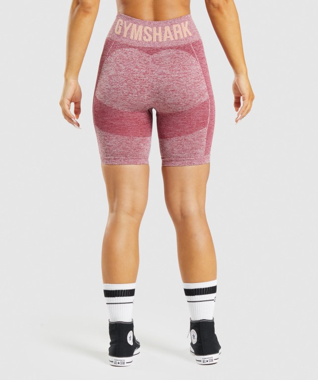 Gymshark Flex Cycling Women's Shorts Burgundy | UAE-62NEHA