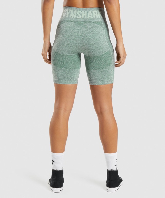 Gymshark Flex Cycling Women's Shorts Green | UAE-39YDOL