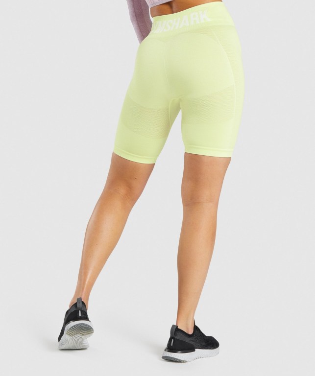 Gymshark Flex Cycling Women's Shorts Light Green | UAE-07QMTA