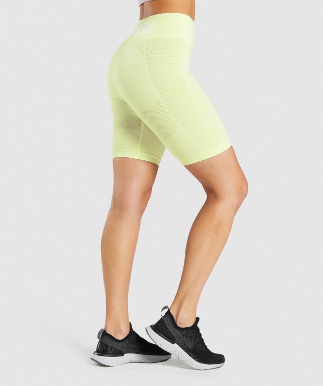 Gymshark Flex Cycling Women's Shorts Light Green | UAE-07QMTA