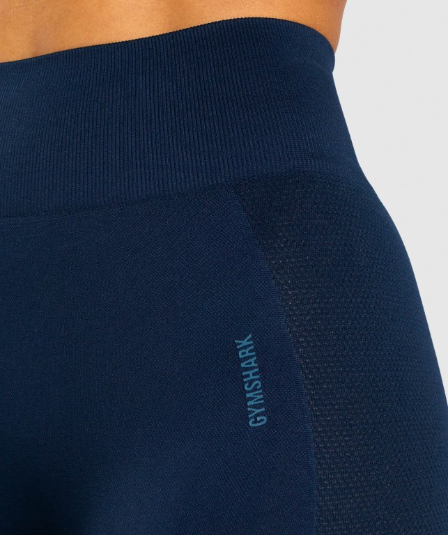 Gymshark Flex Cycling Women's Shorts Navy | UAE-09GWUF