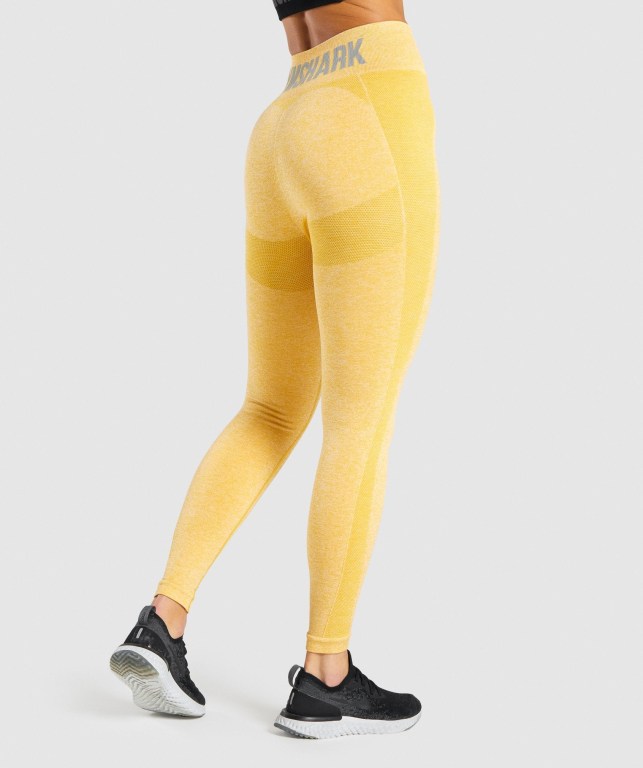 Gymshark Flex High Waisted Women's Leggings Yellow | UAE-30PMUI