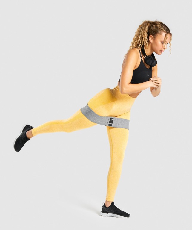 Gymshark Flex High Waisted Women's Leggings Yellow | UAE-30PMUI