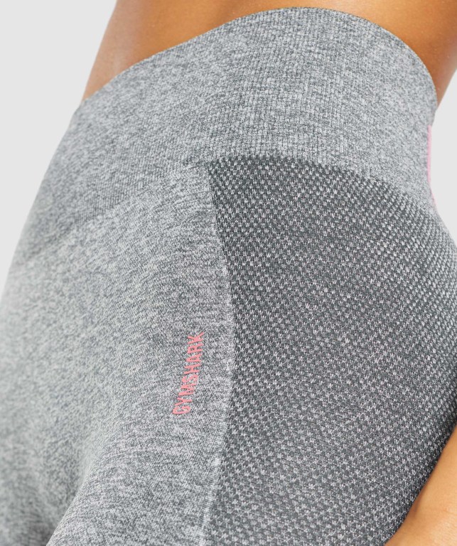 Gymshark Flex High Waisted Women's Leggings Grey / Pink | UAE-45TFGQ