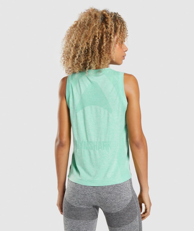 Gymshark Flex Loose Top Women's Tank Tops Green | UAE-19FGIL