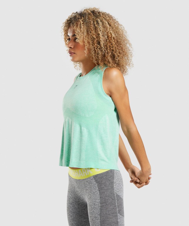 Gymshark Flex Loose Top Women's Tank Tops Green | UAE-19FGIL