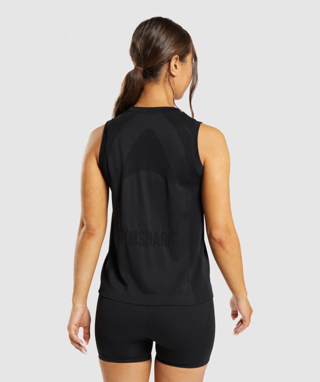 Gymshark Flex Loose Top Women's Tank Tops Black | UAE-73NKPG