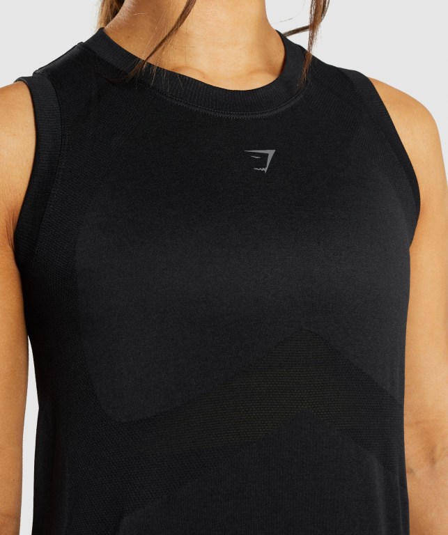 Gymshark Flex Loose Top Women's Tank Tops Black | UAE-73NKPG