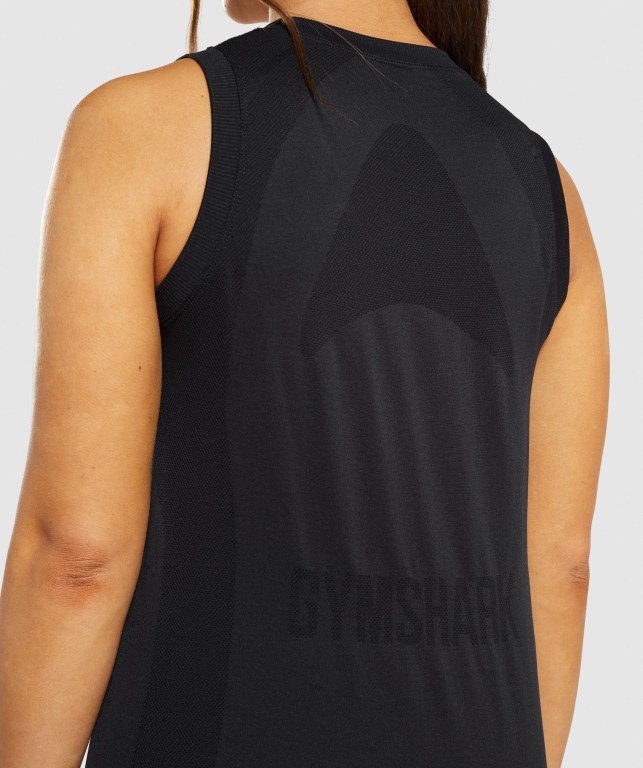 Gymshark Flex Loose Top Women's Tank Tops Black | UAE-73NKPG