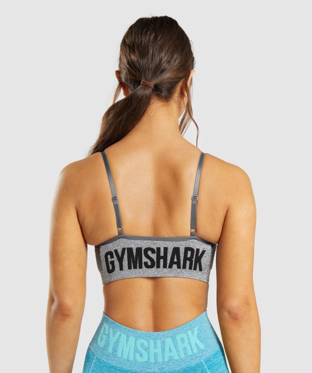 Gymshark Flex Strappy Women's Sports Bra Grey | UAE-04IPZJ