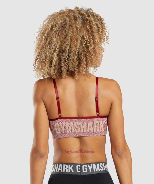 Gymshark Flex Strappy Women's Sports Bra Burgundy | UAE-90MAQX