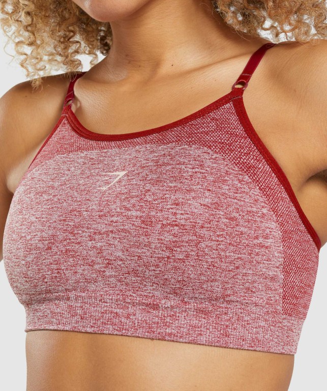 Gymshark Flex Strappy Women's Sports Bra Burgundy | UAE-90MAQX