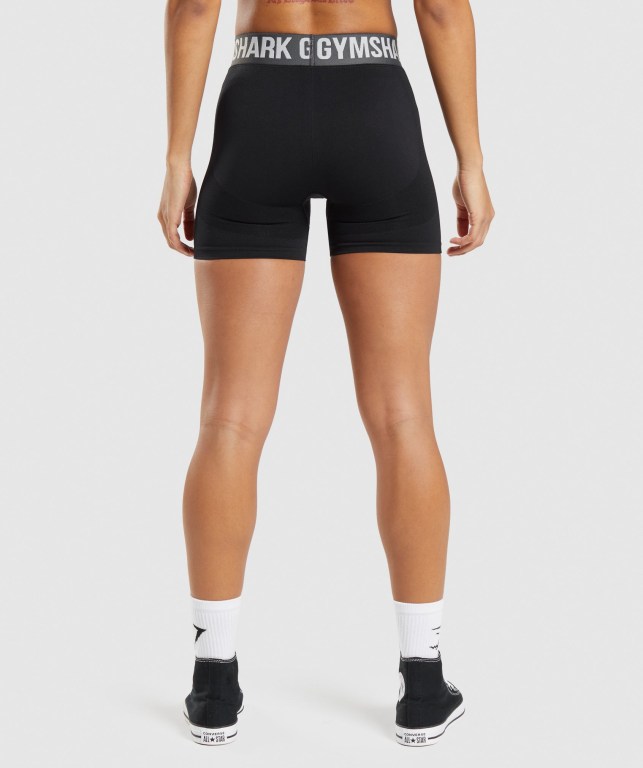 Gymshark Flex Women's Shorts Black | UAE-20EPGW